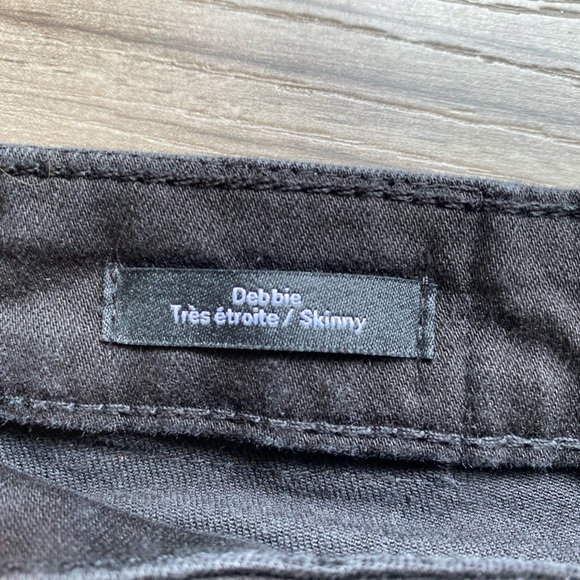 Frank & Oak Debbie skinny jeans black wash high rise 99% cotton - Picture 12 of 16